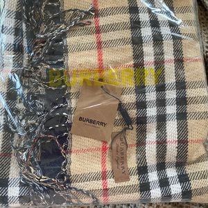 Men’s Burberry scarf. New. Never worn. With tags
